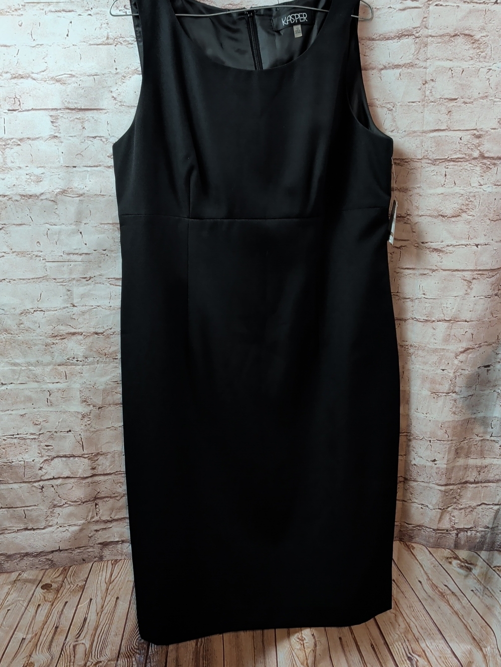 Kasper Black Sleeveless Sheath Midi Dress Size 12 New Nwt